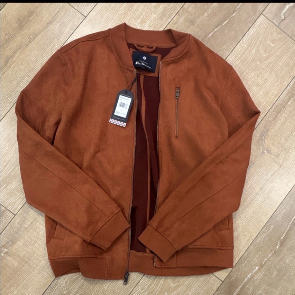 Ben Sherman Men's Rust Brown Bomber Jacket